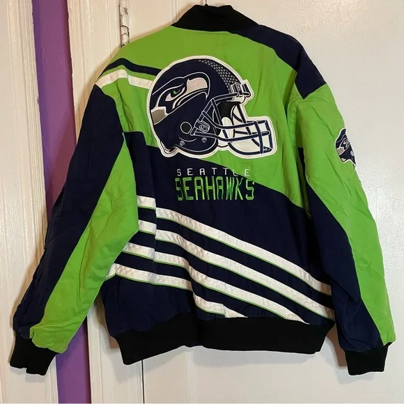 SOLD ON MERCARI NFL Seattle Seahawks Varsity Bomber Jacket - Picture 2 of 15